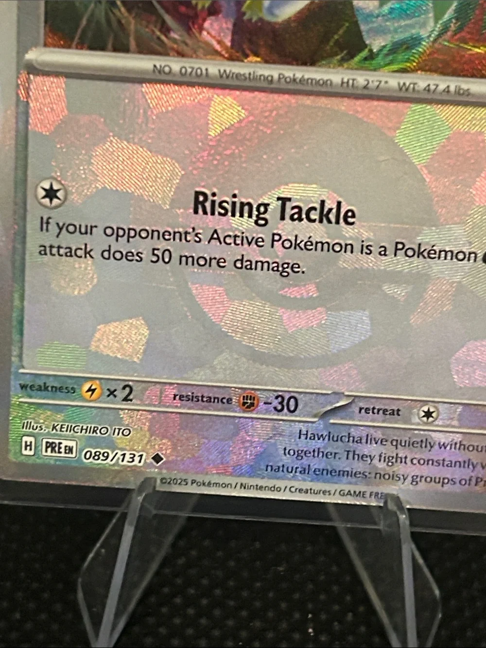 Pokemon Hawlucha Pokeball 089/131 Holo from Prismatic Evolutions M/NM
